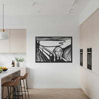 The Scream Metal Wall Art, Abstract Expressionist Wall Decor, Edvard Munch Inspired Artwork, Modern Black Metal Wall Hangings, Gift for Home 5