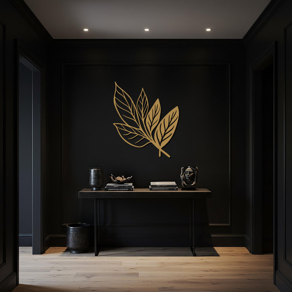 Leaf Metal Wall Art, Botanical Metal Wall Decor, Nature Inspired Wall Hangings, Minimalist Metal Art, Gift for Home, Modern Home Decor