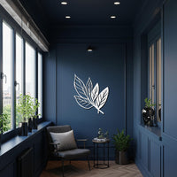 Leaf Metal Wall Art, Botanical Metal Wall Decor, Nature Inspired Wall Hangings, Minimalist Metal Art, Gift for Home, Modern Home Decor 3