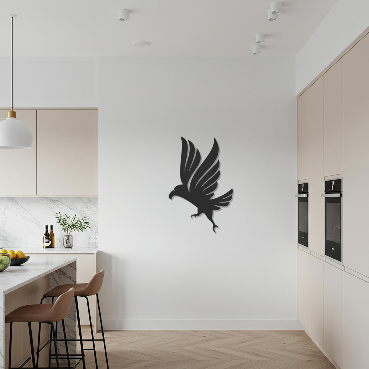 Eagle Metal Wall Art, Flying Bird Wall Decor, Modern Metal Wall Hanging, Nature Inspired Home Decoration, Gift for Wildlife Lovers