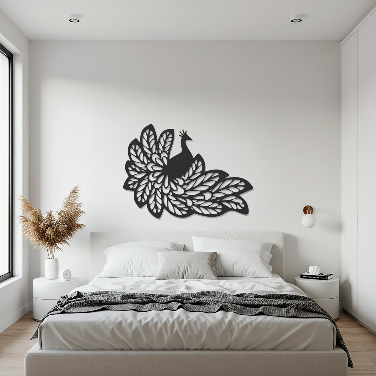 Peacock Metal Wall Art, Elegant Bird Wall Decor, Modern Metal Peacock Sculpture, Nature Inspired Wall Art for Living Room or Bedroom