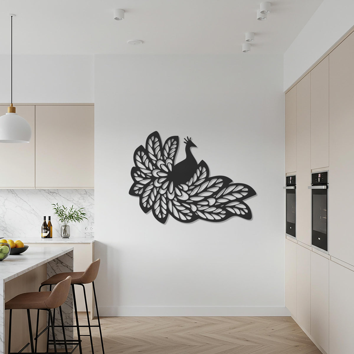 Peacock Metal Wall Art, Elegant Bird Wall Decor, Modern Metal Peacock Sculpture, Nature Inspired Wall Art for Living Room or Bedroom