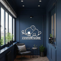 Custom Koala Metal Wall Art with Name, Personalized Animal Wall Decor, Nursery and Kids Room Koala Design, Cute Metal Wall Hanging 5