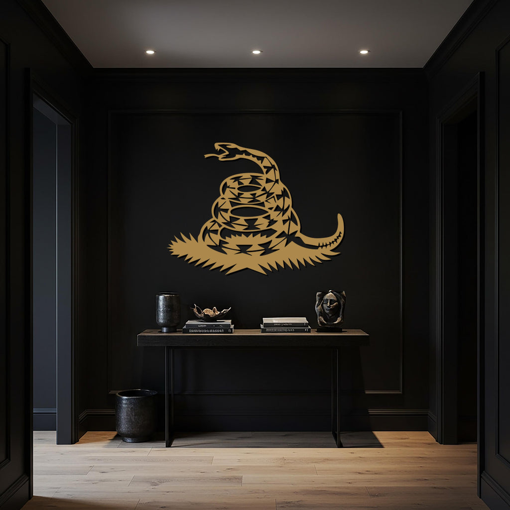 Snake Metal Wall Art, Tribal Snake Design, Modern Reptile Wall Decor, Animal Inspired Metal Sculpture for Living Room, Office or Man Cave