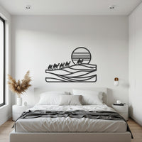 Desert Camel Caravan Metal Wall Art – Sunset Inspired Steel Wall Decor, Unique Boho Accent for Travel Lovers, Nomadic or Rustic Interiors 1