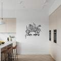 Medusa Metal Wall Art – Mythology Inspired Wall Decor, Greek Goddess Sculpture, Statement Metal Artwork for Bedroom, Lounge or Gift Idea