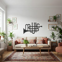Music Metal Wall Art, Trumpet Inspired Music Lover Decor, Modern Metal Sculpture for Musicians, Jazz Enthusiasts or Creative Home Interiors 4