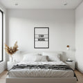 Stay Weird Metal Wall Decor, Modern Inspirational Quote Sign, Minimalist Typography Wall Accent for Home, Office or Creative Studio