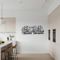 Mashallah Tabarakallah Metal Wall Art, Arabic Calligraphy Wall Decor, Islamic Home Decoration, Muslim Spiritual Gift for Blessings
