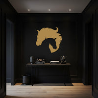 Horse Metal Wall Art, Modern Equine Silhouette Decor, Elegant Animal Inspired Steel Artwork for Living Room, Bedroom or Office Walls 2