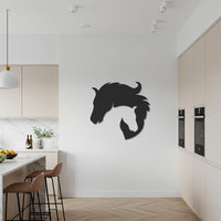 Horse Metal Wall Art, Modern Equine Silhouette Decor, Elegant Animal Inspired Steel Artwork for Living Room, Bedroom or Office Walls 6