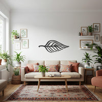 Leaf Metal Wall Art, Minimalist Botanical Metal Wall Decor, Modern Nature Inspired Steel Wall Hanging, Unique Gift for Housewarming 5