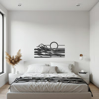 Ocean Wave Metal Wall Art, Minimalist Coastal Steel Wall Decor, Modern Nautical-Inspired Handmade Artwork for Beach House or Gift 1