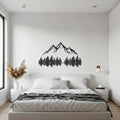 Mountain Landscape Metal Wall Art, Nature Inspired Mountain and Pine Forest Wall Decor, Rustic Steel Artwork for Modern Cabin Homes