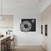 Vinyl Record Player Metal Wall Art, Retro Music Inspired Turntable Decor, Unique Steel Wall Hanging for Music Lovers & Stylish Homes 6
