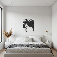 Mountain Climber Metal Wall Art, Adventure Inspired Steel Wall Decor for Outdoor Lovers, Hiking Enthusiasts and Unique Sporty Gift Idea 2