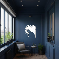 Mountain Climber Metal Wall Art, Adventure Inspired Steel Wall Decor for Outdoor Lovers, Hiking Enthusiasts and Unique Sporty Gift Idea 3