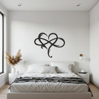 Heart Metal Wall Art, Modern Romantic Steel Wall Decor for Couples, Anniversary Gift Idea, Wedding Decoration and Elegant Home Accent 2