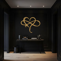 Heart Metal Wall Art, Modern Romantic Steel Wall Decor for Couples, Anniversary Gift Idea, Wedding Decoration and Elegant Home Accent 5