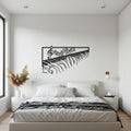 Piano Keys Metal Wall Art, Abstract Music Inspired Steel Artwork, Modern Musician Gift, Elegant Black Metal Decor for Creative Interiors