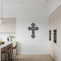 Blessed Cross Metal Wall Art, Christian Religious Home Decor, Inspirational Steel Cross Design, Faith Gift for Believers and Loved Ones 6