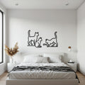 Playful Cat Trio Metal Wall Art, Modern Black Cat Silhouette, Minimalist Animal Wall Décor, Perfect Gift for Cat Lovers and Home Interiors