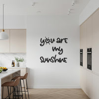 You Are My Sunshine Metal Wall Art, Inspirational Steel Quote Sign, Uplifting Home Decor for Cozy Interiors, Gifts, and Bright Spaces 6