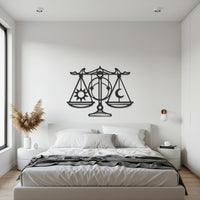 Balance Scales, Sun and Moon Metal Wall Art, Spiritual Justice Symbol, Modern Abstract Decor, Unique Gift for Harmony and Home Design 2