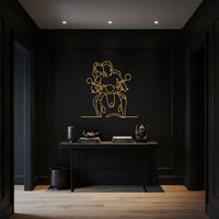 Couple Motorcycle Metal Wall Art, Romantic Rider Silhouette, Line Art Biker Decor for Unique Homes, Adventure Lover and Minimalist Interiors 2