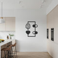 Modern Brain Heart Metal Wall Art, Minimalist Mind and Emotion Decor, Abstract Wall Sculpture, Contemporary Home Office Decoration