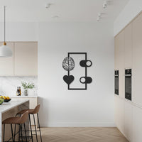 Modern Brain Heart Metal Wall Art, Minimalist Mind and Emotion Decor, Abstract Wall Sculpture, Contemporary Home Office Decoration 1