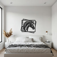 Horse Metal Wall Art, Modern Animal Sculpture, Equestrian Home Decor, Rustic Horse Head Wall Hanging, Contemporary Farmhouse Decoration 1