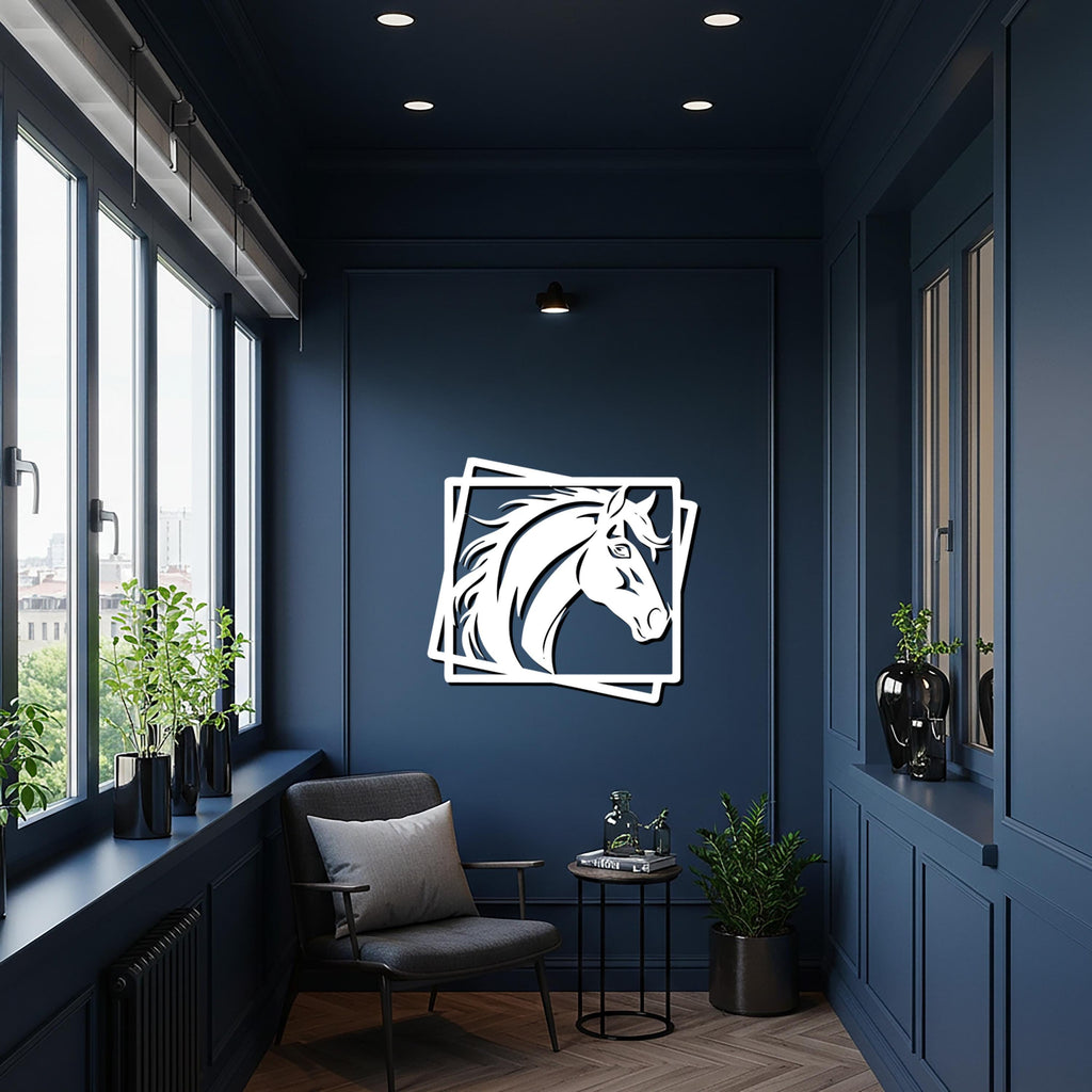 Horse Metal Wall Art, Modern Animal Sculpture, Equestrian Home Decor, Rustic Horse Head Wall Hanging, Contemporary Farmhouse Decoration