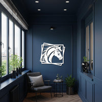 Horse Metal Wall Art, Modern Animal Sculpture, Equestrian Home Decor, Rustic Horse Head Wall Hanging, Contemporary Farmhouse Decoration 3