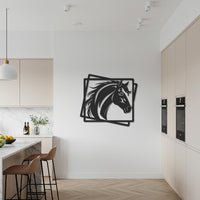 Horse Metal Wall Art, Modern Animal Sculpture, Equestrian Home Decor, Rustic Horse Head Wall Hanging, Contemporary Farmhouse Decoration 6