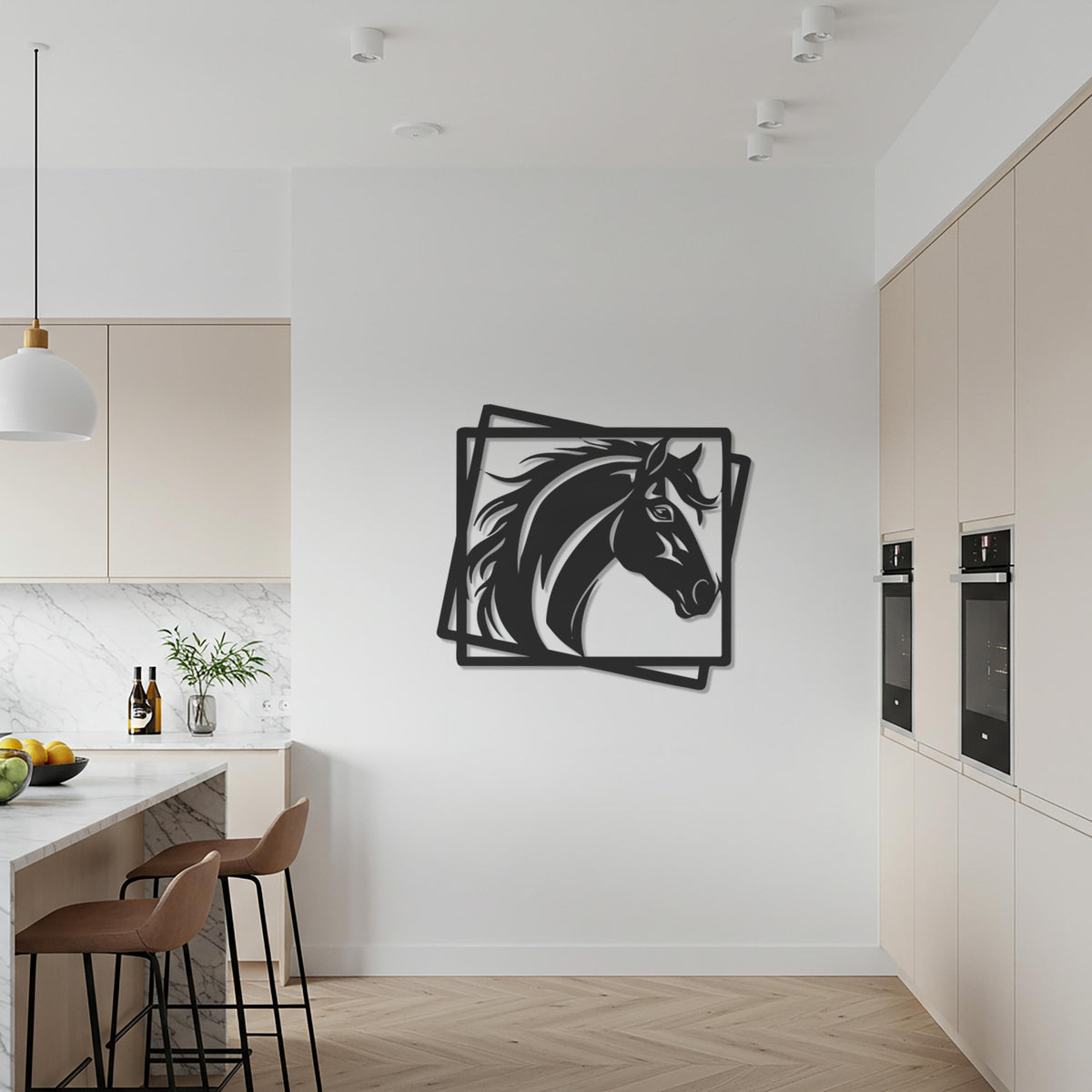 Horse Metal Wall Art, Modern Animal Sculpture, Equestrian Home Decor, Rustic Horse Head Wall Hanging, Contemporary Farmhouse Decoration