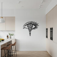 Eye Metal Wall Art, Modern Abstract Face Sculpture, Minimalist Line Design, Contemporary Home Decor, Unique Artistic Wall Hanging 6