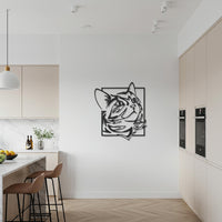Cat Metal Wall Art, Modern Cat Face Metal Sculpture, Feline Home Wall Decor for Pet Lovers, Unique Cat Inspired Interior Accent 6