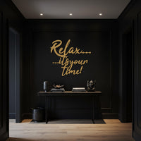 Relax Quote, Metal Wall Art, Motivational Word Sign for Modern Homes, Inspirational Room Accent, Relaxation Message Wall Decor Gift 2
