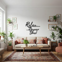 Relax Quote, Metal Wall Art, Motivational Word Sign for Modern Homes, Inspirational Room Accent, Relaxation Message Wall Decor Gift 3