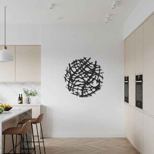 Abstract Metal Wall Art, Round Geometric Wall Sculpture, Modern Minimalist Circle Design for Stylish Homes, Artistic Office or Gift Idea
