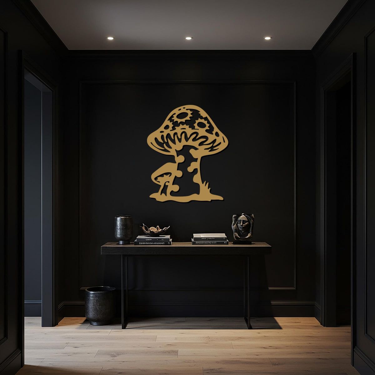 Mushroom Metal Wall Art, Unique Nature Inspired Wall Sculpture, Modern Abstract Mushroom Design for Kitchen, Dining Room or Living Spaces