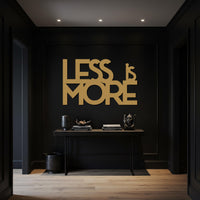 Less is More Sign, Metal Wall Art, Quote Sign, Minimalist Wall Decor, Metal Sign, Metal Typography Art, Modern Office Art, Home Decor Gift 3