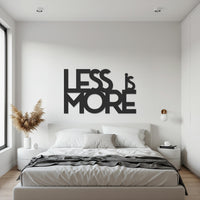 Less is More Sign, Metal Wall Art, Quote Sign, Minimalist Wall Decor, Metal Sign, Metal Typography Art, Modern Office Art, Home Decor Gift 4