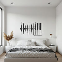 Piano Sound Wave Wall Art, Metal Wall Sign, Music Wall Decor, Metal Artwork, Soundwave Art Sign, Modern Musician Gift, Minimalist Music Art 4