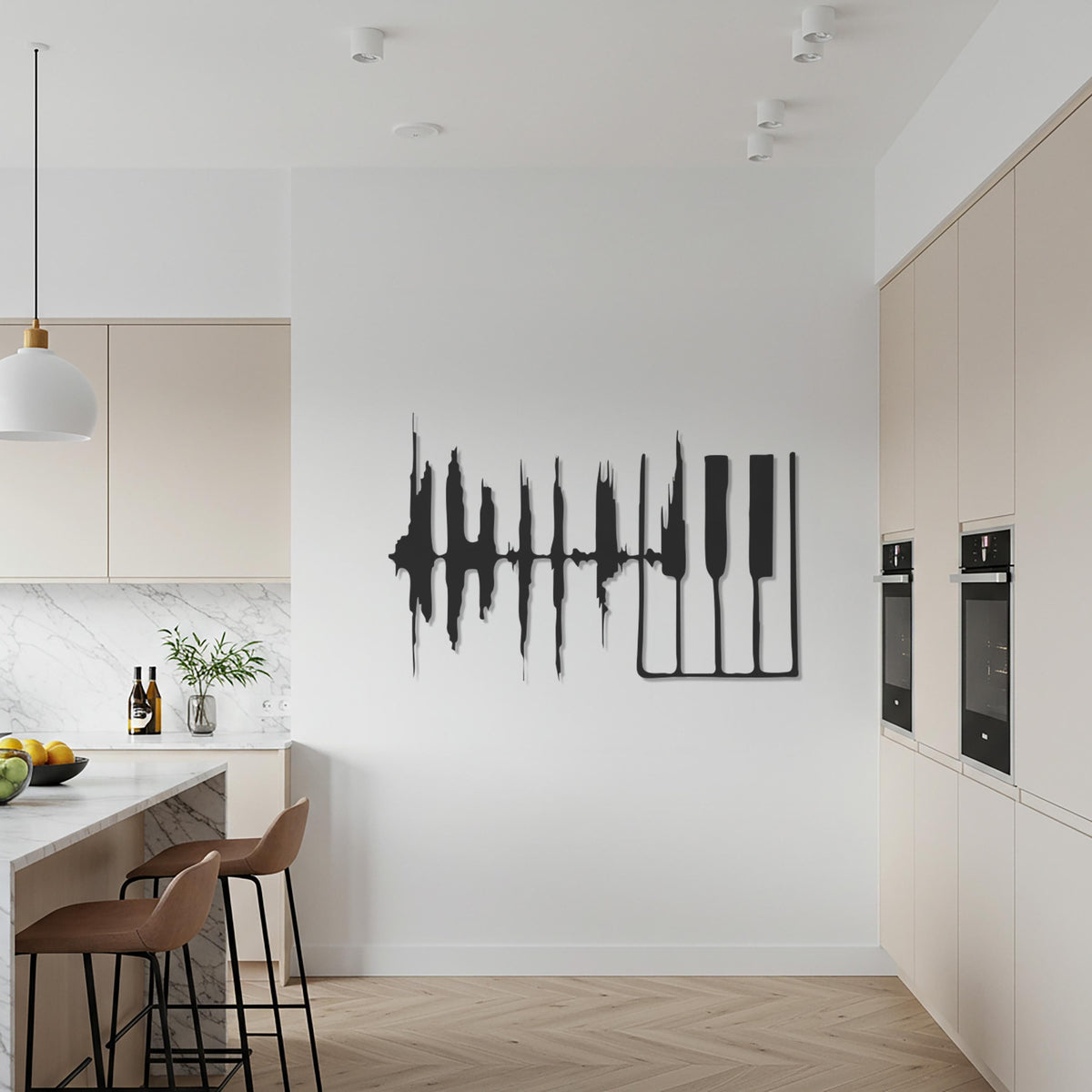 Piano Sound Wave Wall Art, Metal Wall Sign, Music Wall Decor, Metal Artwork, Soundwave Art Sign, Modern Musician Gift, Minimalist Music Art