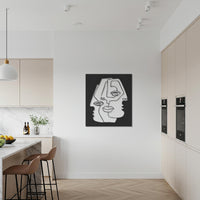 Abstract  Wall Decor, Face Line Art Wall Decor, Metal Dual Face Art, Modern Gift, Minimalist Wall Sculpture, Contemporary Home Accent 6