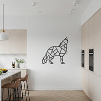 Geometric Sign, Metal Wall Art, Wolf Wall Art, Howling Wolf Decor, Bedroom Decor,, Living Room Decor, New Home Gift, Animal Lovers Gift 6