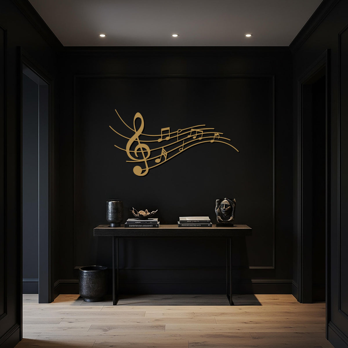 Music Wall Art, Metal Music Notes Sign, Treble Clef Wall Decor, Modern Wall Sculpture, Musician Gift, Studio Decoration, Home Decoration