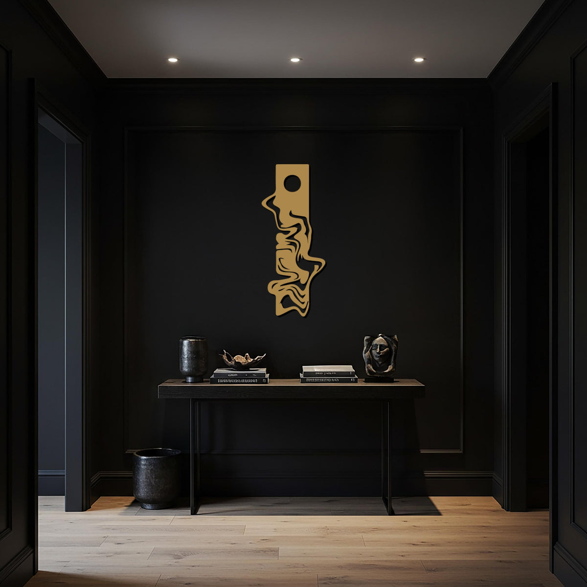 Abstract Face Wall Art, Metal Line Art Sculpture, Modern Minimalist Wall Decor, Contemporary Home Accent, Artistic Metal Design